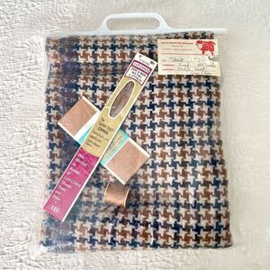 Vintage Wool Houndstooth Pattern Skirt Sewing Kit
